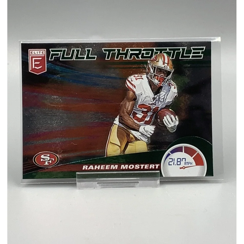 2020 Panini Donruss Elite Raheem Mostert Full Throttle GREEN FOIL 49ers #3 SP
